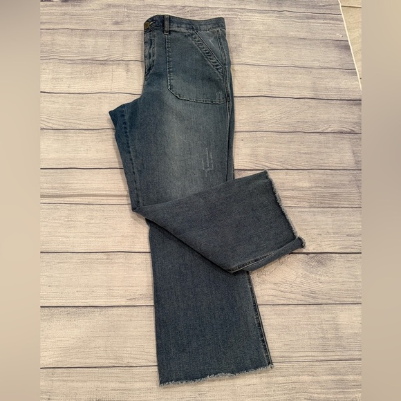 Democracy Medium Blue Wide Leg women Jeans/size 16 - Picture 9 of 11